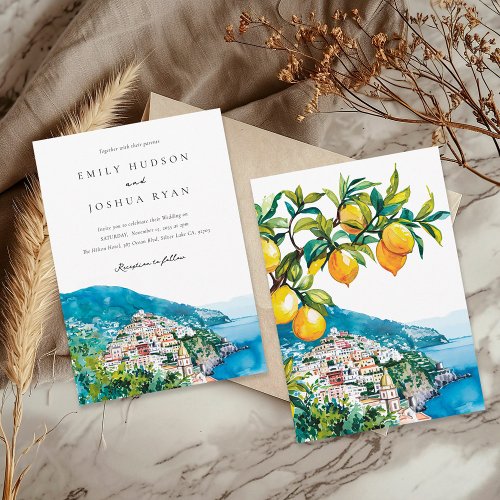 Amalfi Coast Italian Wedding Invitation