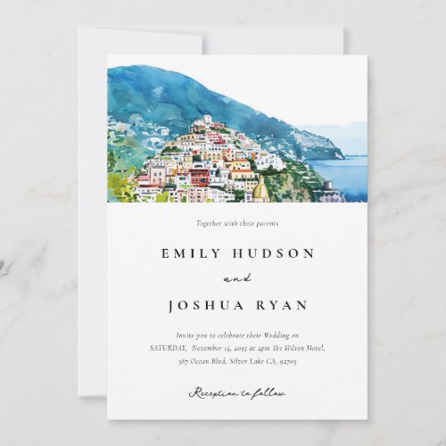 Amalfi Coast Italian Wedding Invitation