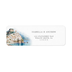 Amalfi Coast Italian Wedding  Label
