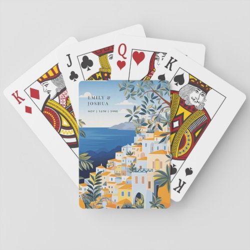 Amalfi Coast Italian Wedding Poker Cards