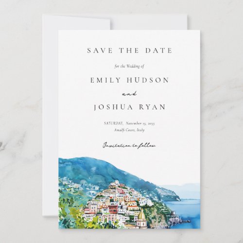 Amalfi Coast Italian Wedding Save The Date