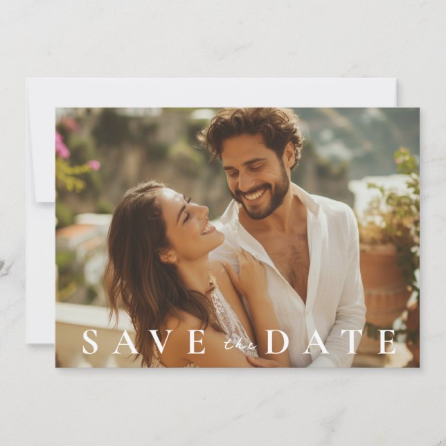 Amalfi Coast Italian Wedding Save The Date (Front)