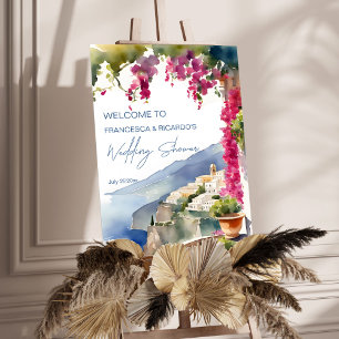 Amalfi coast Italian wedding shower welcome Foam Board