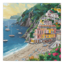 Amalfi Coast, Italy Beautiful Places Painting Gift