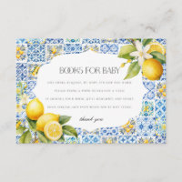 Amalfi Coast Italy Books for Baby Invite Insert