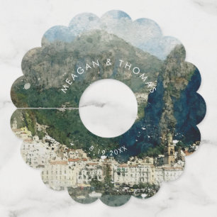 Amalfi coast, Italy destination married abroad Wine Glass Tag