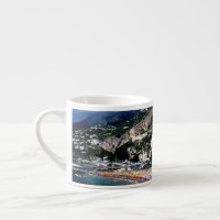 Modern Espresso Cup POSITANO. Italy Handmade Porcelain, Ideal as