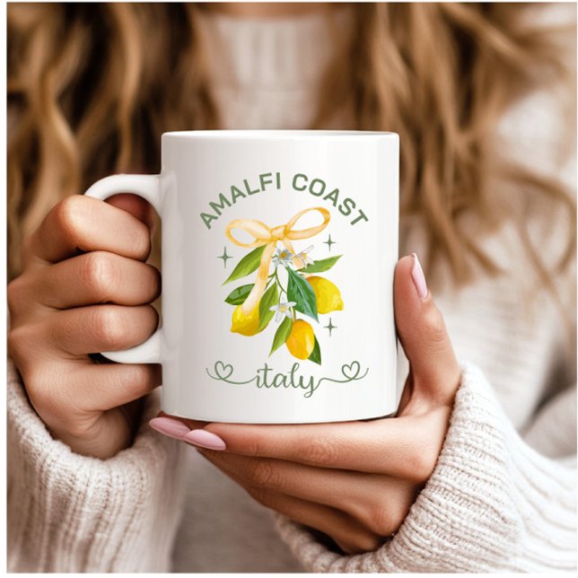 Amalfi Coast Italy Lemon & Bow Mug – Personalized  (Creator Uploaded)