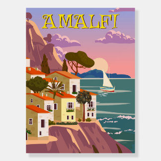 Amalfi Coast Italy, Mediterranean romantic poster