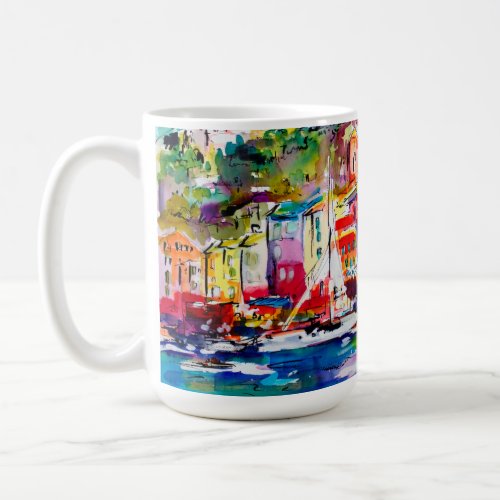 Amalfi Coast Italy Original art watercolors Coffee Mug