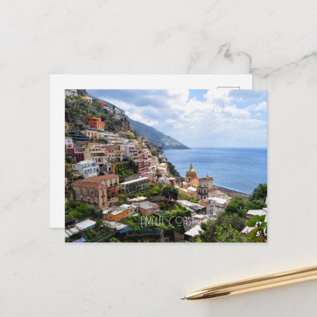 Amalfi Coast Italy Postcard (Front/Back In Situ)