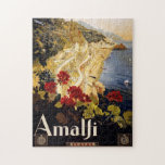 Amalfi Coast Italy Puzzle<br><div class="desc">This puzzle is an ideal gift for puzzle lovers and those who like Italy. The vintage picture shows the picturesque Amalfi Coast a most beautiful Italian region on the Mediterranean Ocean.</div>