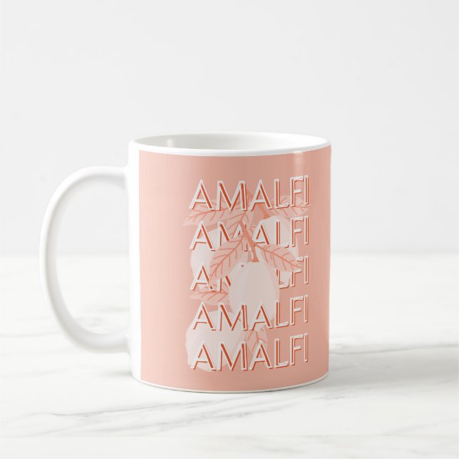 Amalfi Coast, Italy Travel Art, Preppy, Minimalist Coffee Mug (Left)