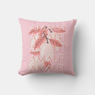 Amalfi Coast, Italy Travel Art, Summer Travel Art Throw Pillow