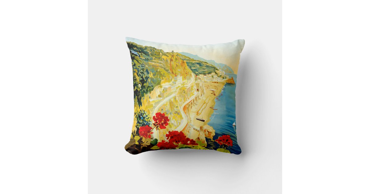 Bellagio Italy Poster Lumbar Pillow, Zazzle