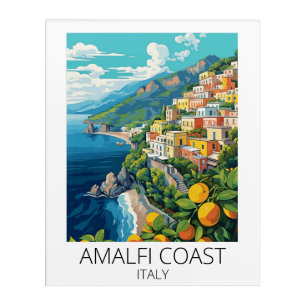 Amalfi Coast Italy Vintage Travel Acrylic Print