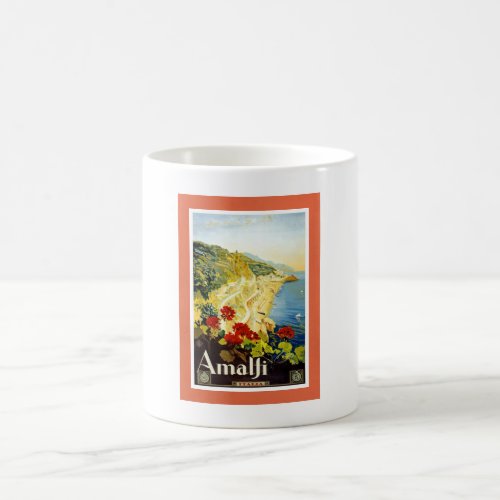 Amalfi Coast Italy Vintage Travel Advertisement Coffee Mug