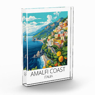 Amalfi Coast Italy Vintage Travel Photo Block