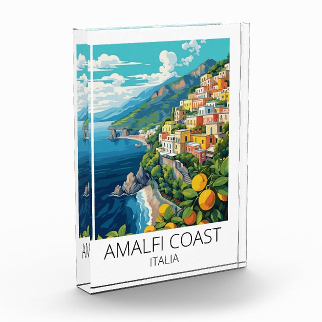 Amalfi Coast Italy Vintage Travel Photo Block (Left)