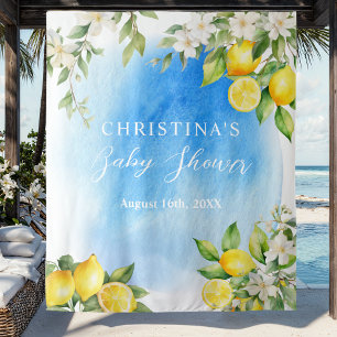 Amalfi Coast Itay Lemons Baby Shower Backdrop