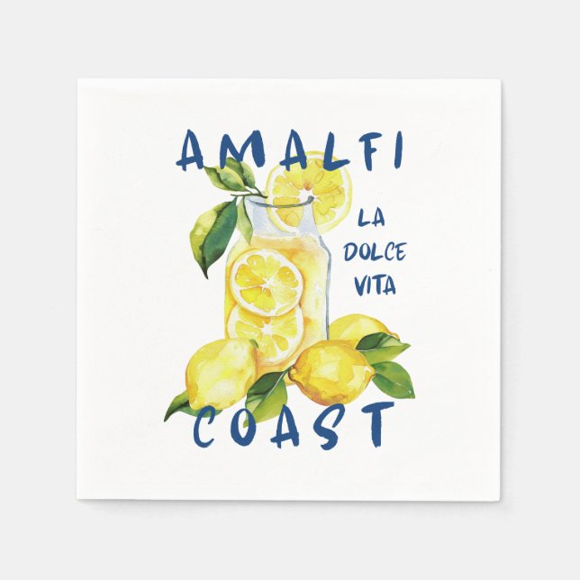 Amalfi Coast – La Dolce Vita Limoncello  Napkins (Front)