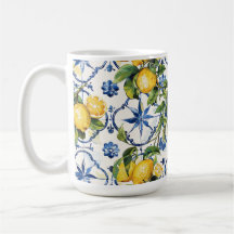 Amalfi Coast Lemon and Tiles Pattern