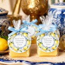 Amalfi Coast Lemon Baby Shower Favor Thank You