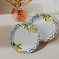 Amalfi Coast Lemon Baby Shower Plate