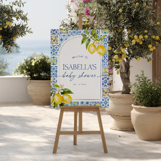 Amalfi Coast Lemon Baby Shower Welcome Sign