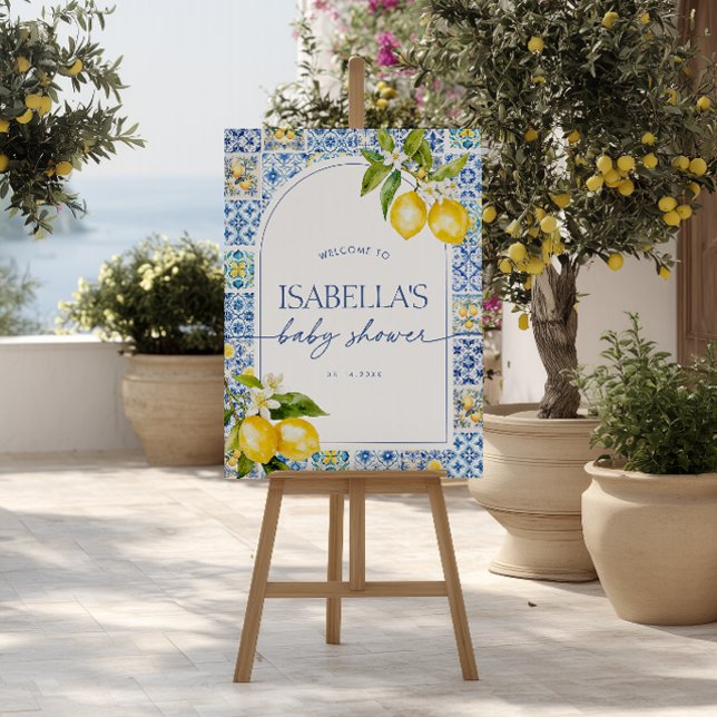 Amalfi Coast Lemon Baby Shower Welcome Sign (Creator Uploaded)