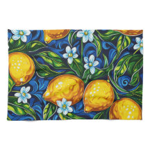 Amalfi Coast Lemon & Blue Tile
