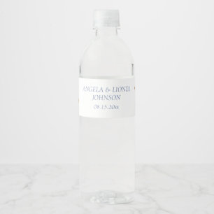 Amalfi Coast Lemon Blue Tiles Italy Wedding Water Bottle Label