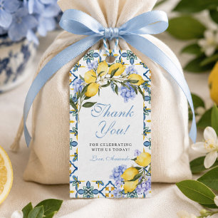 Amalfi Coast Lemon Italian Bridal Shower Favors Gift Tags