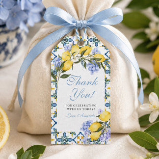 Amalfi Coast Lemon Italian Bridal Shower Favors Gift Tags