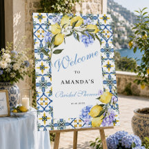 Amalfi Coast Lemon Italian Bridal Shower Welcome