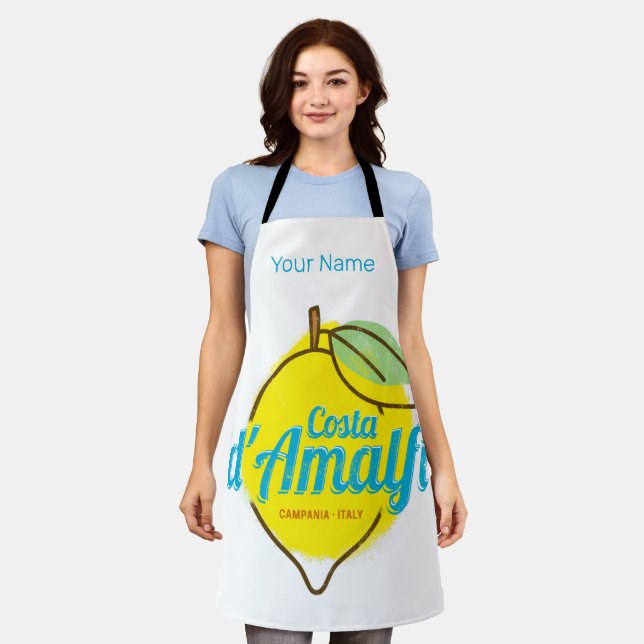 Amalfi Coast Lemon Italy Vintage Costa d'Amalfi Apron (Worn)