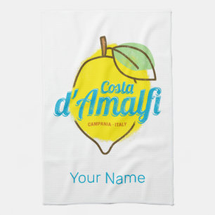 Amalfi Coast Lemon Italy Vintage Costa d'Amalfi Kitchen Towel