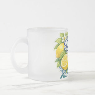 Amalfi Coast Lemon Mediterranean Amalfi Coast Frosted Glass Coffee Mug