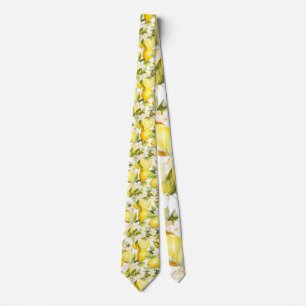 Amalfi Coast Lemon Pattern  Neck Tie