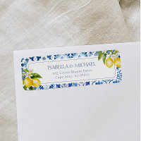 Amalfi Coast Lemon Return Address Label