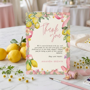 Amalfi Coast Lemon Summer Italian Ciao Baby Shower Invitation