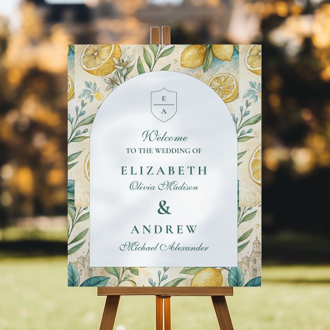Amalfi Coast Lemon Wedding Foam Board (Creator Uploaded)
