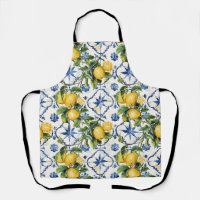 Amalfi Coast Lemons and Tiles Pattern
