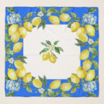 Amalfi Coast Lemons Ocean Blue Scarf<br><div class="desc">Beautiful colors,  blue ocean background,  lemons amalfi coast italy,  amalfi, </div>