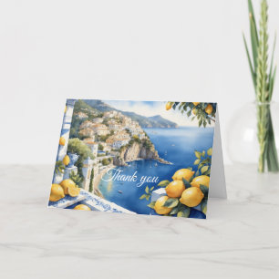 Amalfi Coast Lemons your photo and text Thank You Card