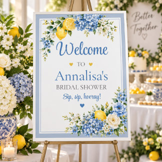 Amalfi Coast Limoncello Bridal Shower Welcome Sign
