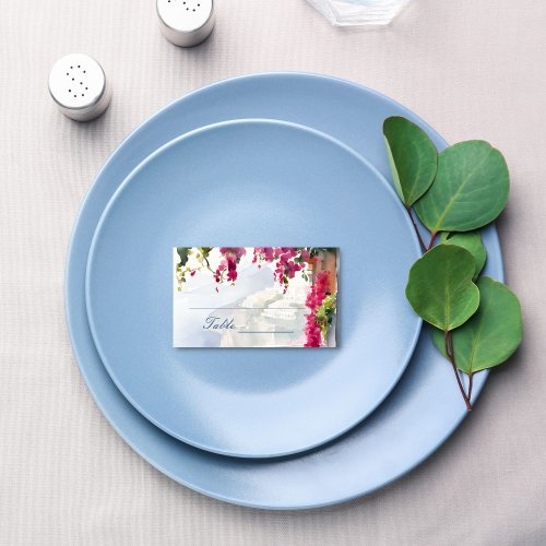 Amalfi coast Mediterranean Italian bridal shower Place Card