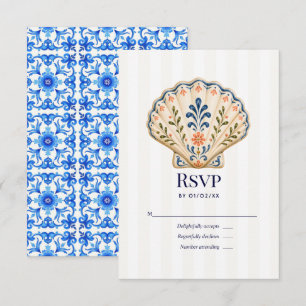 Amalfi Coast Mediterranean Italian Wedding RSVP Card