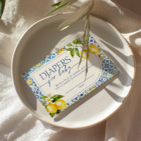 Amalfi Coast Mediterranean Lemon Diaper Raffle