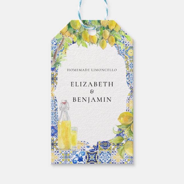 Amalfi Coast | Mediterranean Limocello Gift Tags (Front)